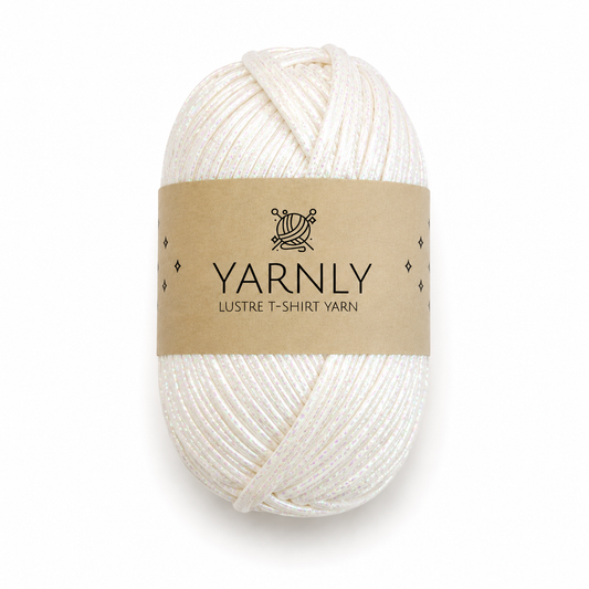 Yarnly - Lustre T-Shirt Yarn - 100g Ball - Iridescent Natural