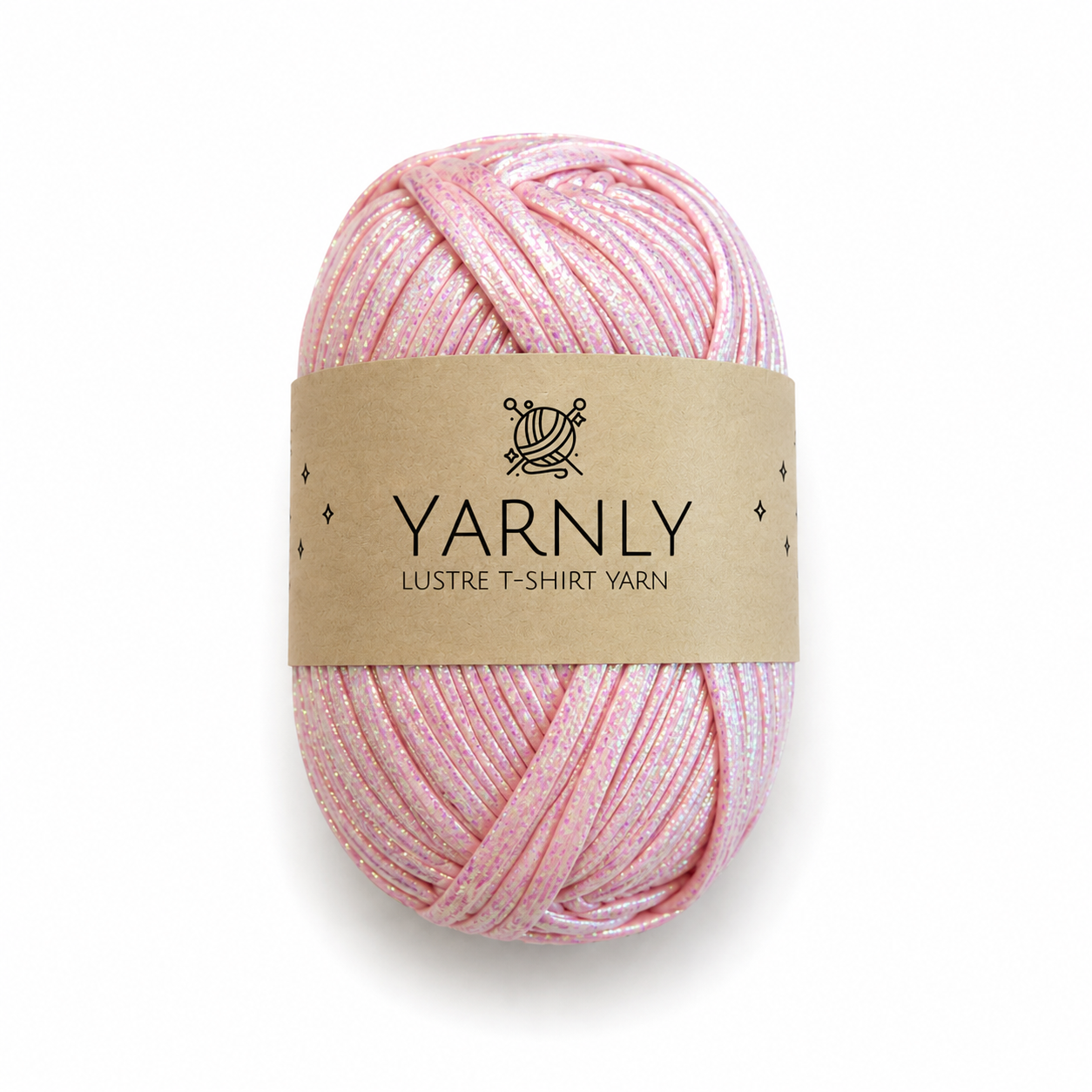 Yarnly - Lustre T-Shirt Yarn - 100g Ball - Iridescent Pale Pink