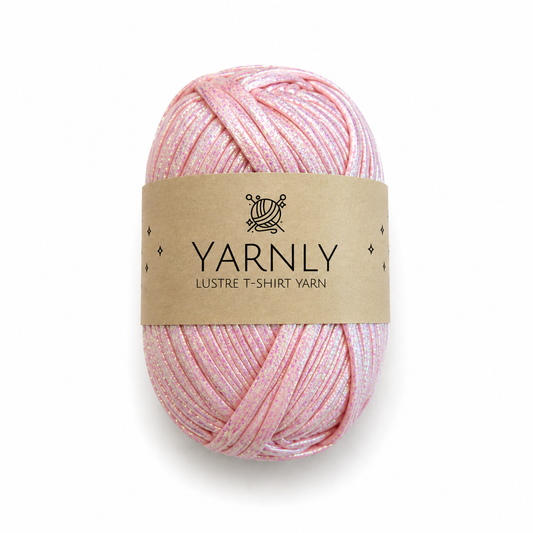 Yarnly - Lustre T-Shirt Yarn - 100g Ball - Iridescent Pale Pink