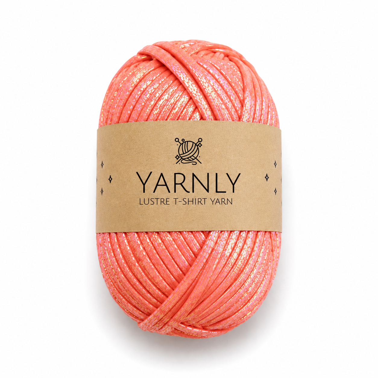 Yarnly - Lustre T-Shirt Yarn - 100g Ball - Iridescent Coral