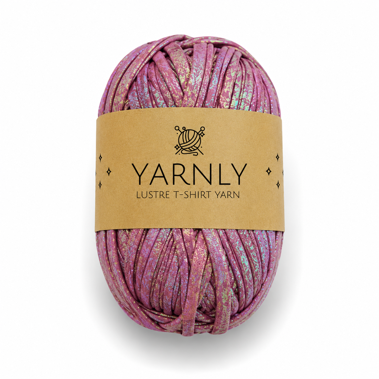 Yarnly - Lustre T-Shirt Yarn - 100g Ball - Iridescent Dusky Pink