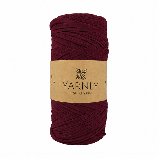 Yarnly - Polyester T-Shirt Yarn - 200g Ball - Wine