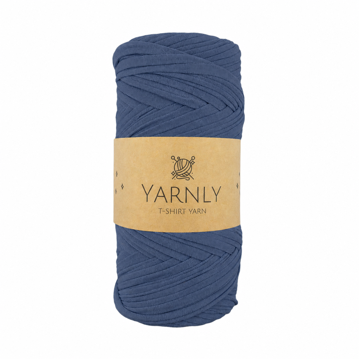 Yarnly - Polyester T-Shirt Yarn - 200g Ball - Denim Blue