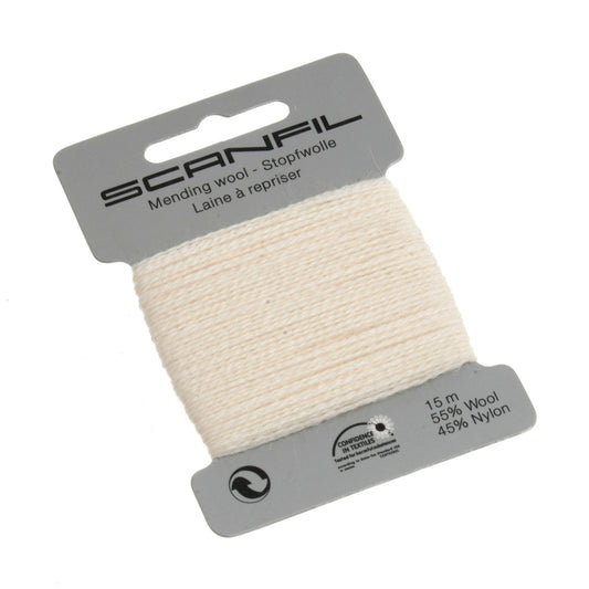 Scanfil - Mending Wool Thread - 15m - 001 Bridal White