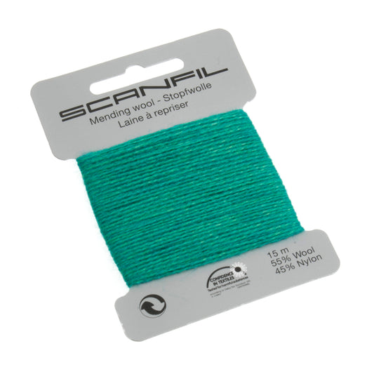 Scanfil - Mending Wool Thread - 15m - Col. 100 Emerald Green