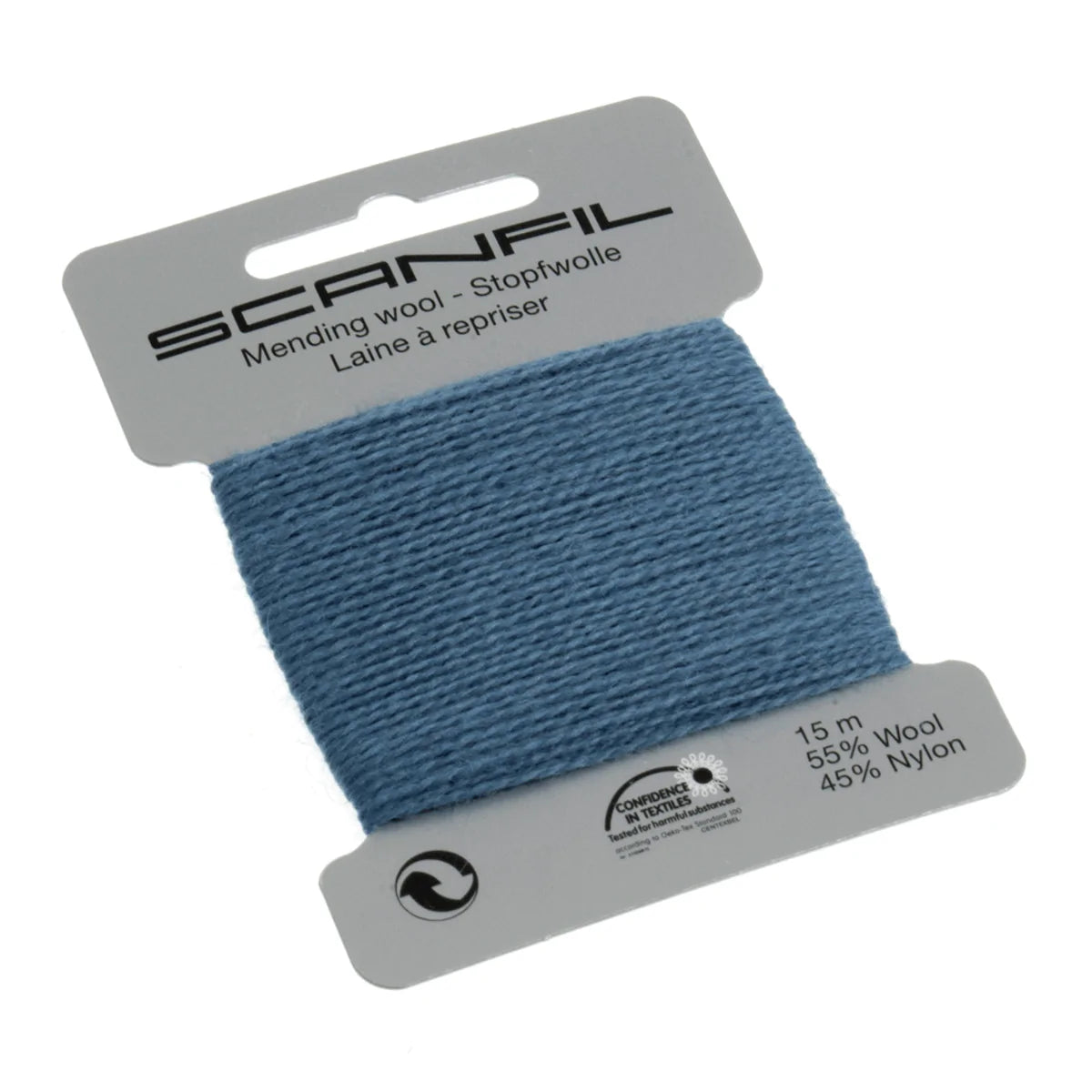Scanfil - Mending Wool Thread - 15m - Col. 109 Steel Blue