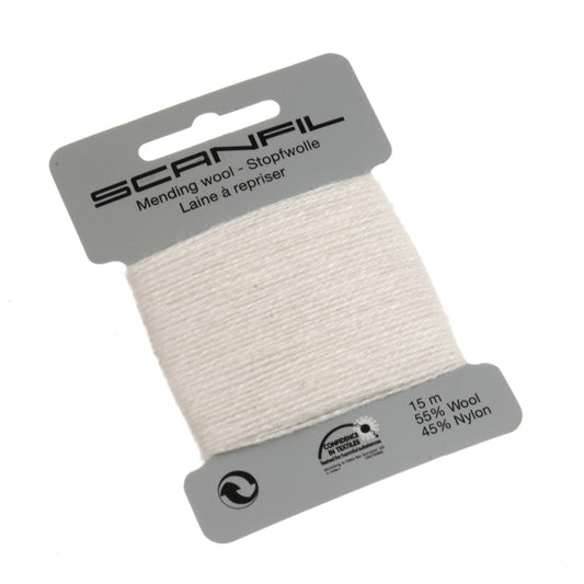 Scanfil - Mending Wool Thread - 15m - 002 White