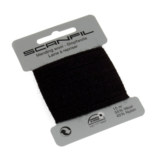 Scanfil - Mending Wool Thread - 15m - 003 Black