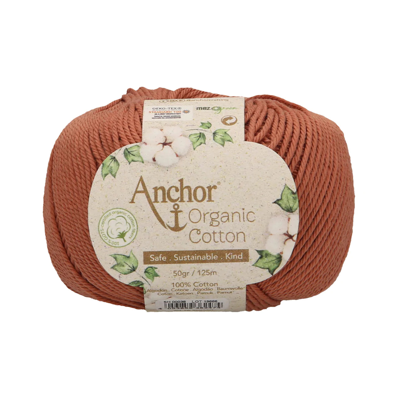 Anchor - Organic Cotton - 50g Ball - Earth Brown