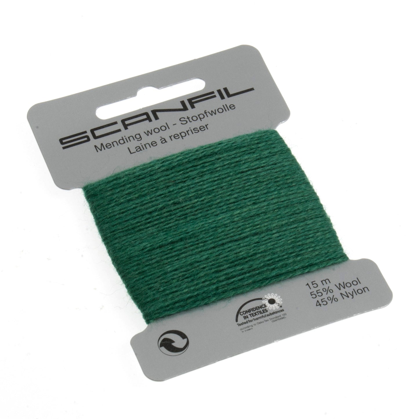 Scanfil - Mending Wool Thread - 15m - Col. 089 Fed Green