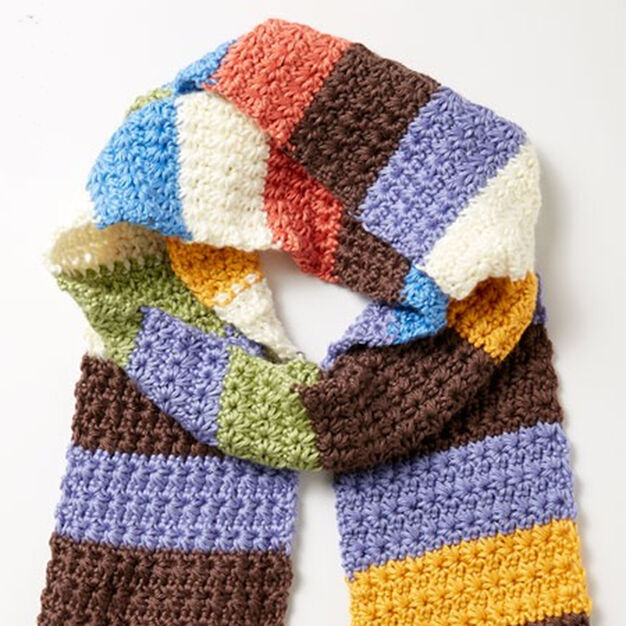 Caron - Free Downloadable Pattern - Crochet February Mood Scarf ...