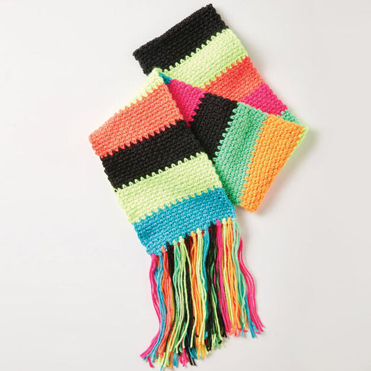 Caron - Free Downloadable Pattern - Crochet Simple Stripes Scarf