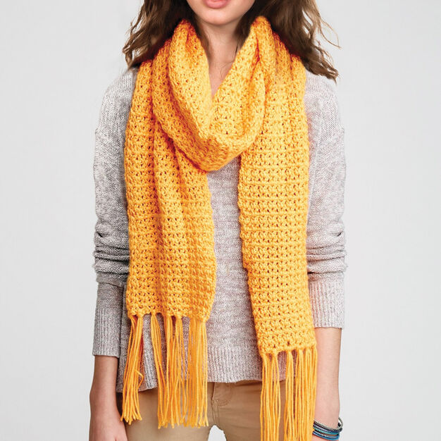 Caron - Free Downloadable Pattern - Crochet Straight Up Scarf