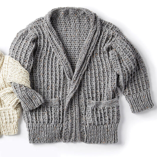 Caron - Free Downloadable Pattern - Crochet Chill Time Adult's Cardigan