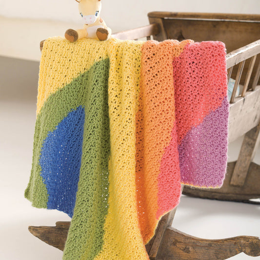 Caron - Free Downloadable Pattern - Crochet Baby Waves Blanket