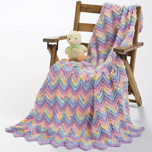 Caron - Free Downloadable Pattern - Crochet Ripple Baby Blanket