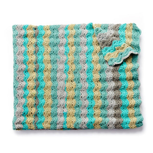 Caron - Free Downloadable Pattern - Wavy Crochet Afghan
