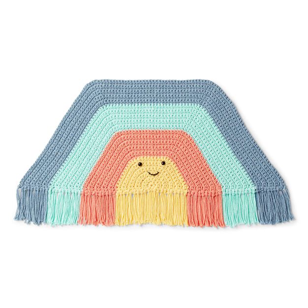 Lily Sugar ‘N Cream - Free Downloadable Pattern - Crochet Rainbow Wall Hanging
