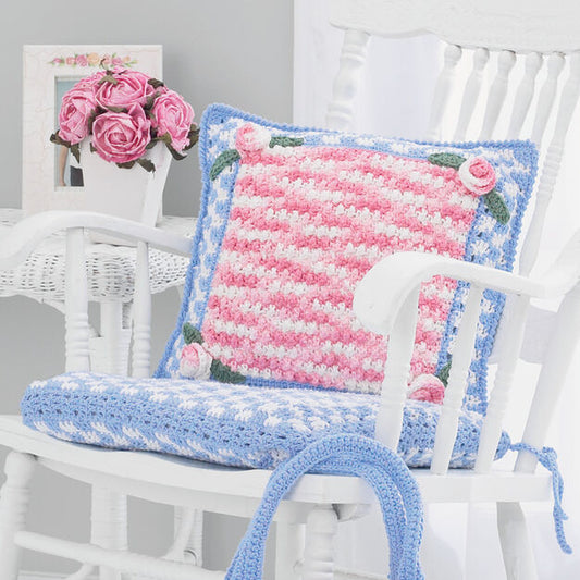 Lily Sugar ‘N Cream - Free Downloadable Pattern - Crochet Chair Cushion