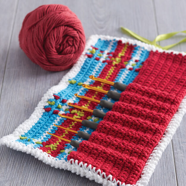 Lily Sugar ‘N Cream - Free Downloadable Pattern - Crochet Hook Caddy
