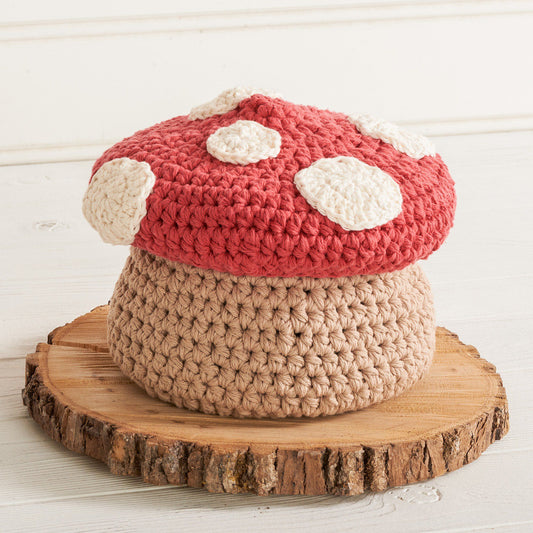 Lily Sugar ‘N Cream - Free Downloadable Pattern - Crochet Lidded Toadstool Basket