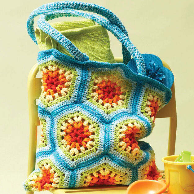 Lily Sugar ‘N Cream - Free Downloadable Pattern - Crochet Rainbow Hexagon Bag