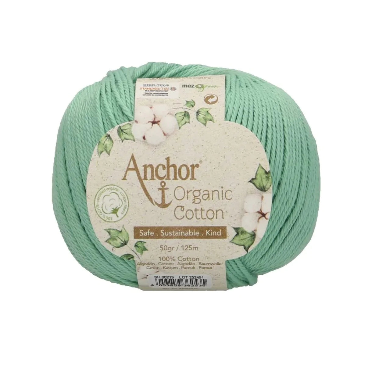 Anchor - Organic Cotton - 50g Ball - Forest River Green