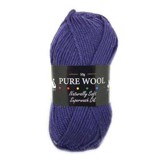Cygnet Yarns - Pure Wool Superwash DK - 50g Ball - Blueberry