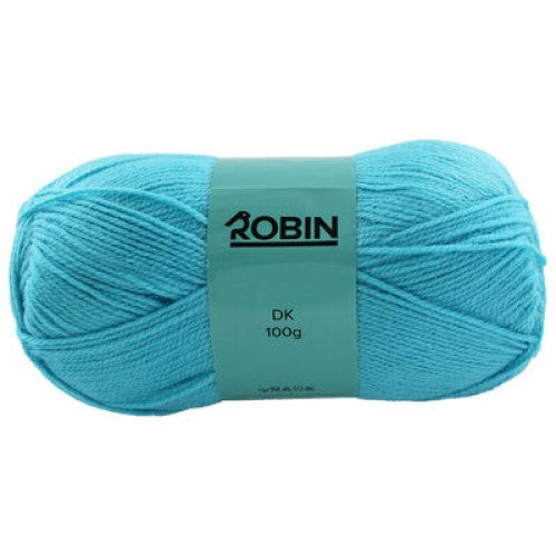 www.thewoolshop.net Robin - DK Double Knit Wool Yarn - 100g Ball - Bright Turquoise