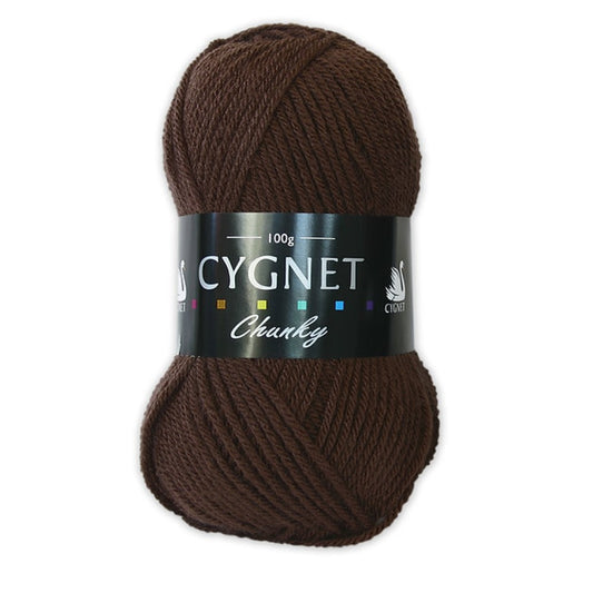 Cygnet Yarns - Chunky Wool - 100g Ball - 297 Chocolate