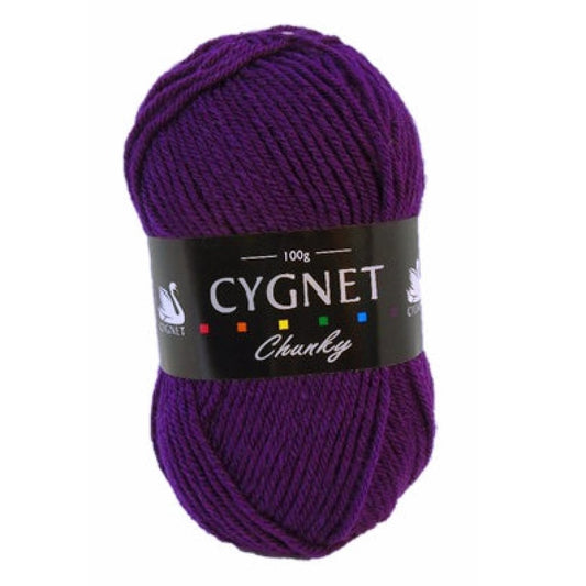 Cygnet Yarns - Chunky Wool - 100g Ball - 465 Damson
