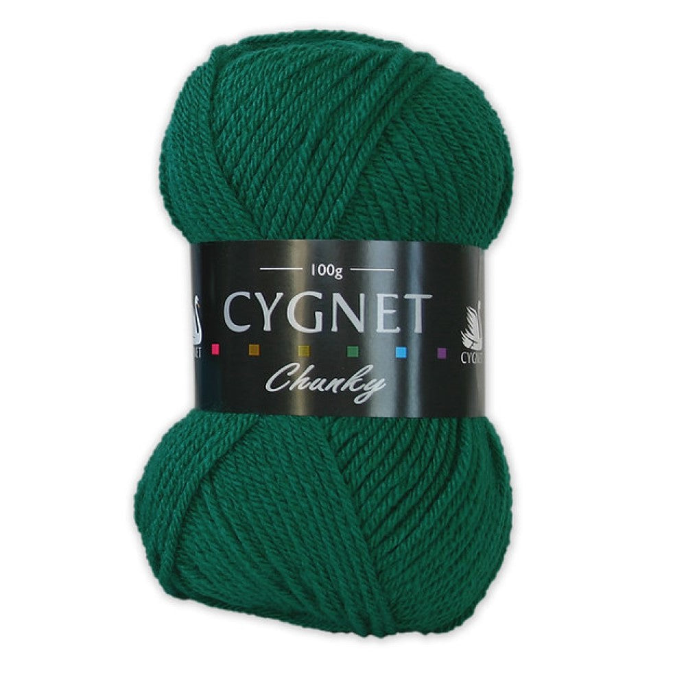 Cygnet Yarns - Chunky Wool - 100g Ball - 377 Emerald