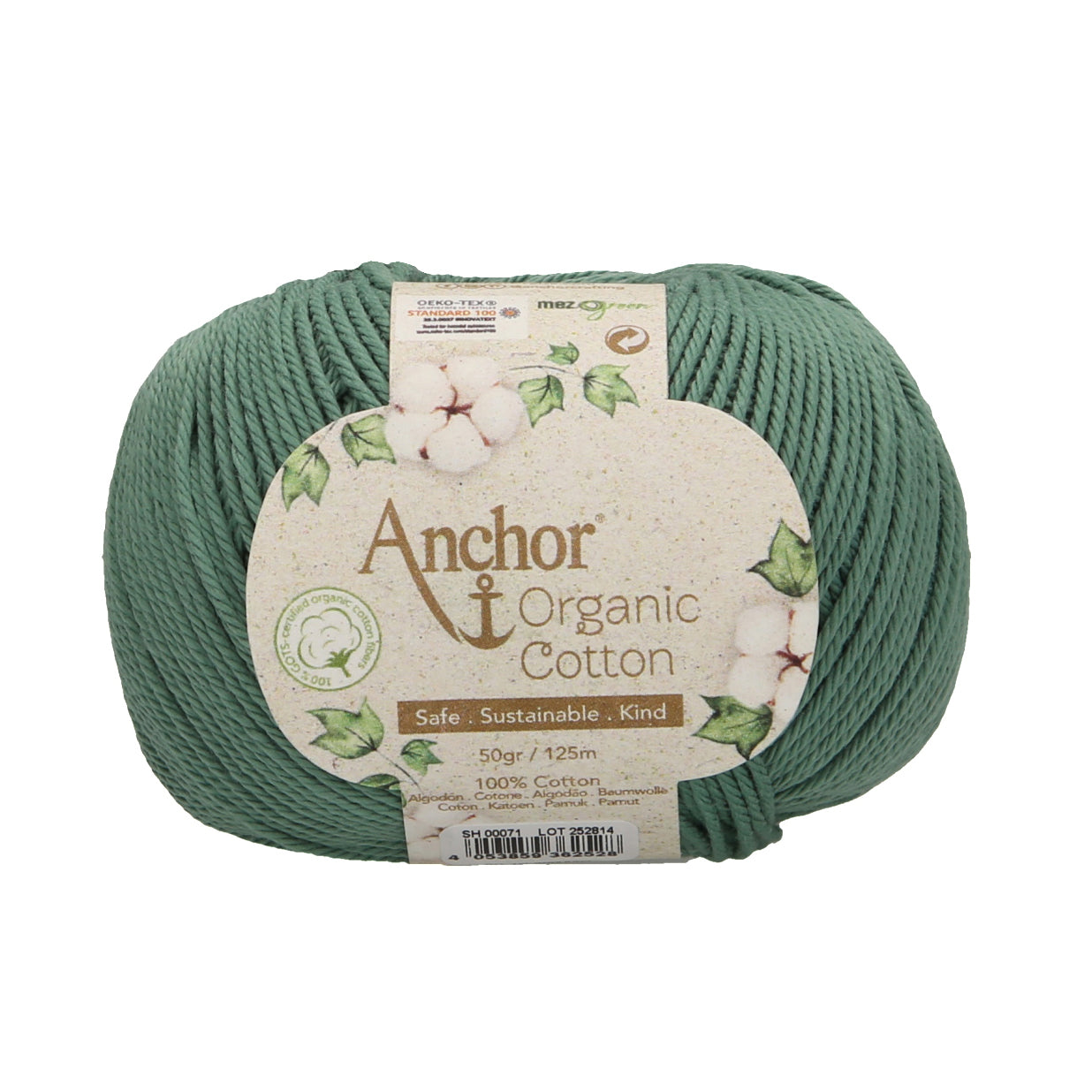 Anchor - Organic Cotton - 50g Ball - Emerald Lake