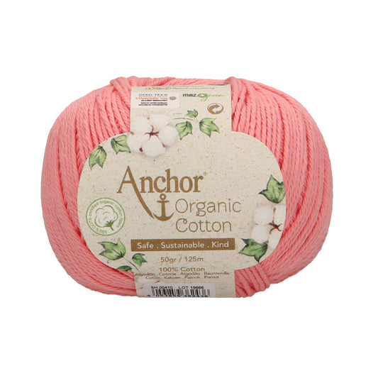 Anchor - Organic Cotton - 50g Ball - Flamingo Pink