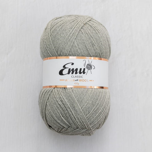 Emu Yarns - Classic Aran with Wool - 400g Ball - Grey Mist