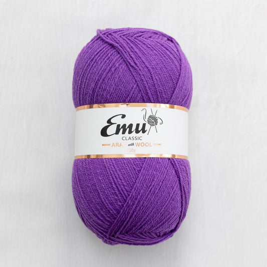 Emu Yarns - Classic Aran with Wool - 400g Ball - Highland Purple