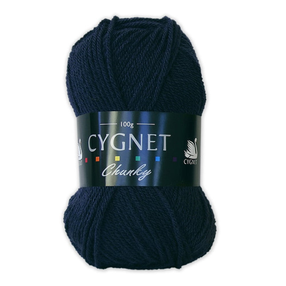 Cygnet Yarns - Chunky Wool - 100g Ball - 676 Navy