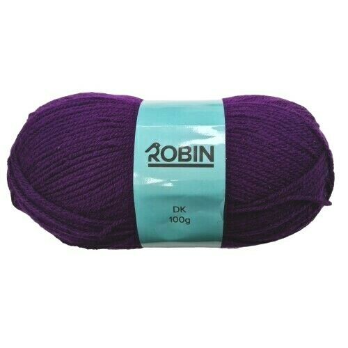 www.thewoolshop.net Robin - DK Double Knit Wool Yarn - 100g Ball - Purple