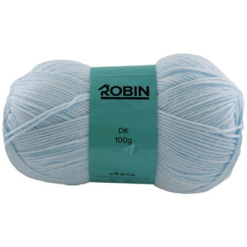 Robin - DK Double Knit Wool Yarn - 100g Ball - Powder Blue ...