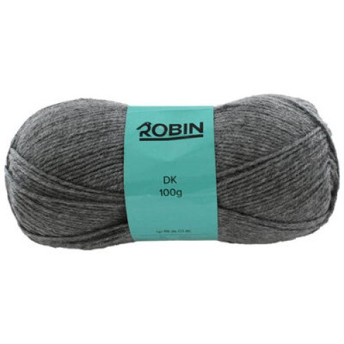 www.thewoolshop.net Robin - DK Double Knit Wool Yarn - 100g Ball - School Grey