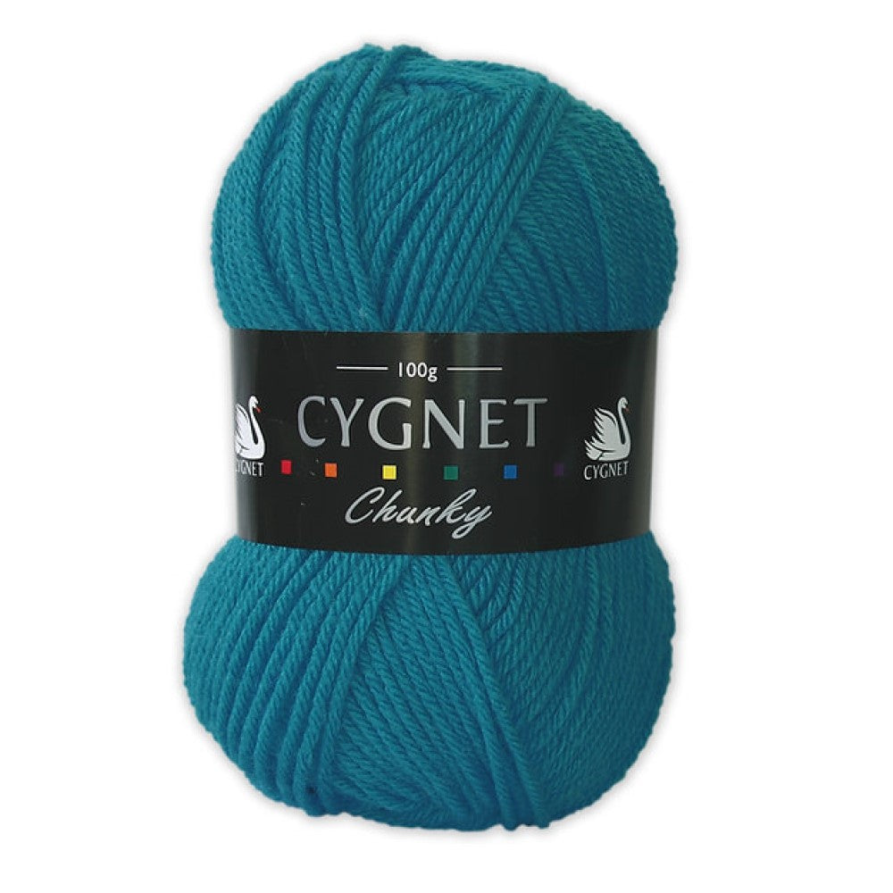 Cygnet Yarns - Chunky Wool - 100g Ball - 365 Turquoise