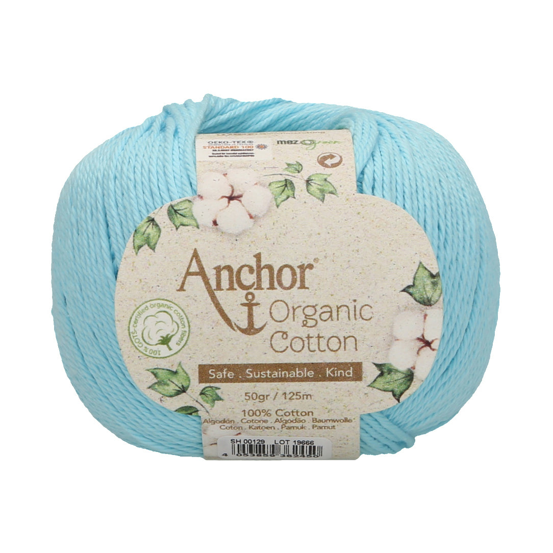 Anchor - Organic Cotton - 50g Ball - Turquoise Waters