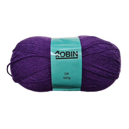 Robin - DK Double Knit Wool Yarn - 100g Ball - Violet