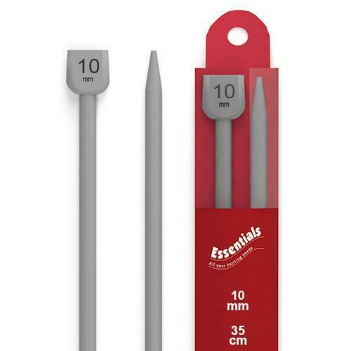 Whitecroft Essentials - 35cm Knitting Needles Pins Single Point - 10mm / UK000