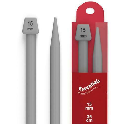 Whitecroft Essentials - 35cm Knitting Needles Pins Single Point - 15mm