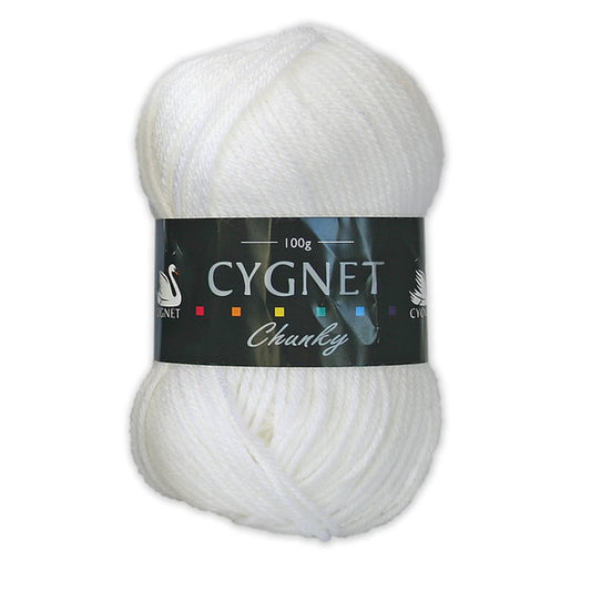 Cygnet Yarns - Chunky Wool - 100g Ball - 208 White