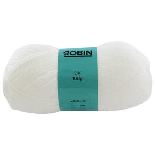 www.thewoolshop.net Robin - DK Double Knit Wool Yarn - 100g Ball - White
