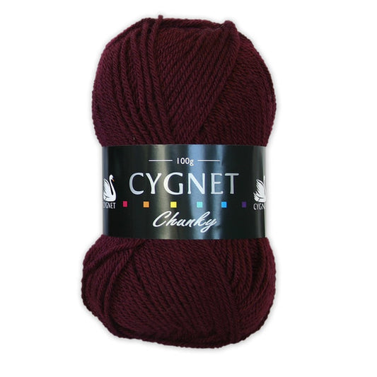 Cygnet Yarns - Chunky Wool - 100g Ball - 302 Wine